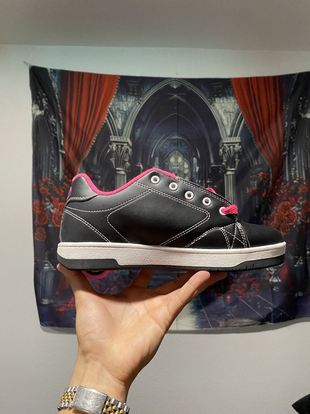 Heely’s Skate Shoes Pink & Black Girls Size 6 - Picture 4 of 6